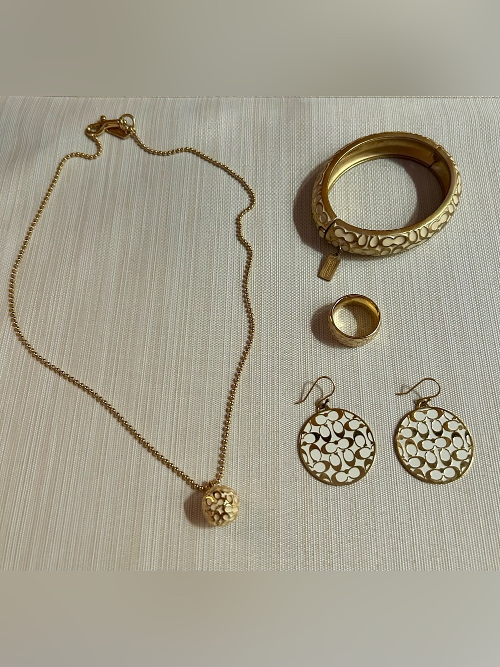Coach Jewelry Set- necklace, earrings, ring, bracelet